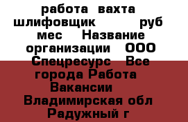 работа. вахта. шлифовщик. 50 000 руб./мес. › Название организации ­ ООО Спецресурс - Все города Работа » Вакансии   . Владимирская обл.,Радужный г.